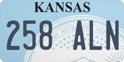 KS license plate 258ALN