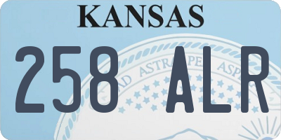 KS license plate 258ALR