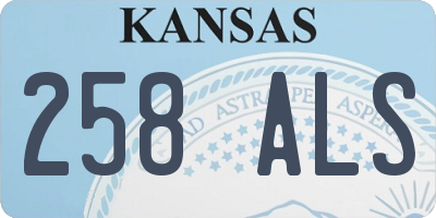 KS license plate 258ALS