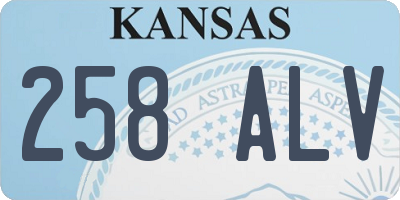 KS license plate 258ALV