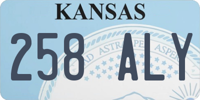 KS license plate 258ALY