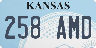 KS license plate 258AMD