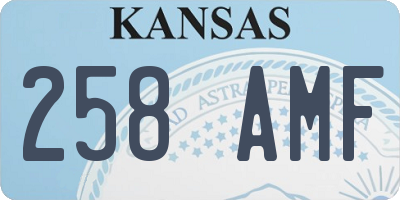 KS license plate 258AMF