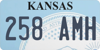 KS license plate 258AMH