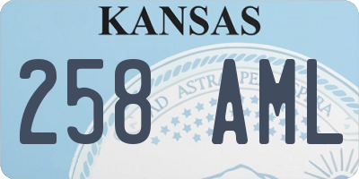 KS license plate 258AML