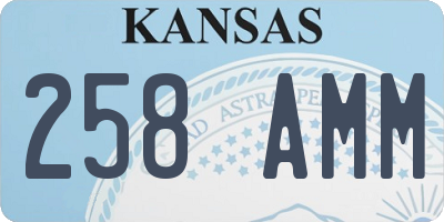KS license plate 258AMM