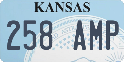 KS license plate 258AMP