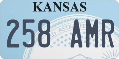 KS license plate 258AMR