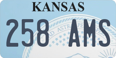 KS license plate 258AMS