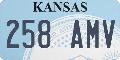 KS license plate 258AMV