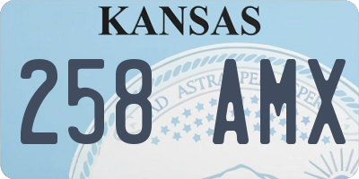 KS license plate 258AMX