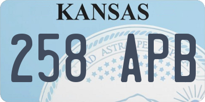 KS license plate 258APB