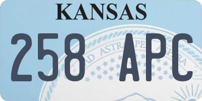 KS license plate 258APC