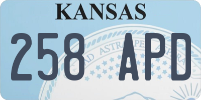 KS license plate 258APD