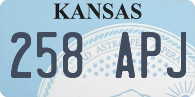 KS license plate 258APJ