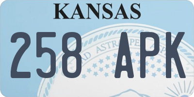 KS license plate 258APK