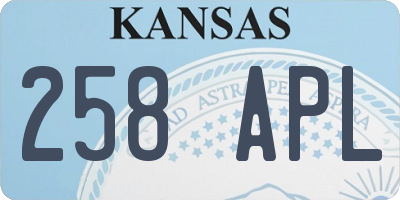 KS license plate 258APL