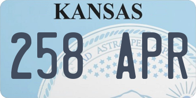 KS license plate 258APR