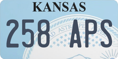 KS license plate 258APS
