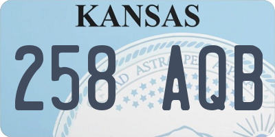 KS license plate 258AQB