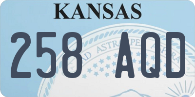 KS license plate 258AQD