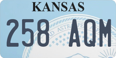 KS license plate 258AQM