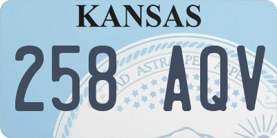 KS license plate 258AQV