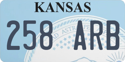 KS license plate 258ARB