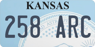 KS license plate 258ARC