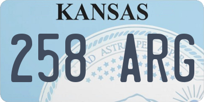 KS license plate 258ARG
