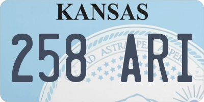 KS license plate 258ARI