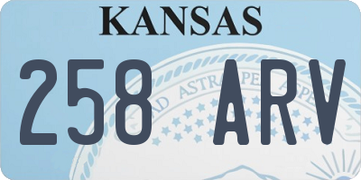 KS license plate 258ARV