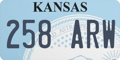 KS license plate 258ARW