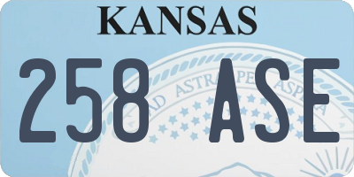 KS license plate 258ASE