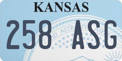 KS license plate 258ASG