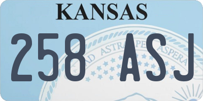 KS license plate 258ASJ