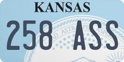 KS license plate 258ASS