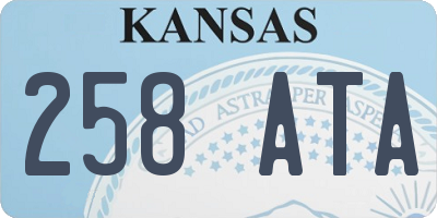 KS license plate 258ATA