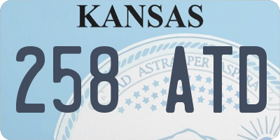 KS license plate 258ATD