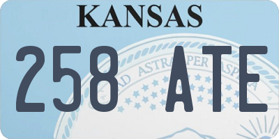 KS license plate 258ATE
