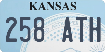 KS license plate 258ATH