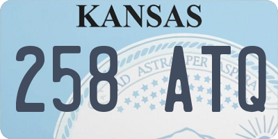 KS license plate 258ATQ