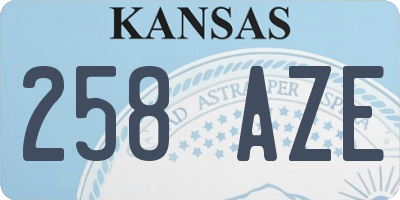 KS license plate 258AZE