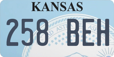 KS license plate 258BEH