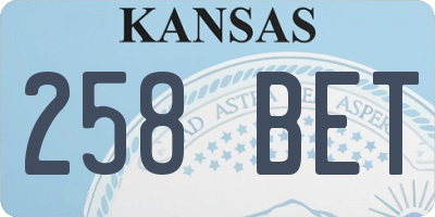 KS license plate 258BET