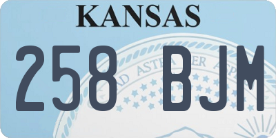 KS license plate 258BJM