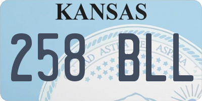 KS license plate 258BLL
