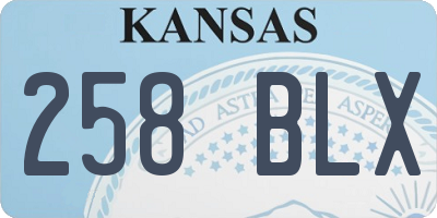KS license plate 258BLX