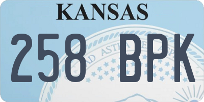 KS license plate 258BPK