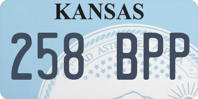 KS license plate 258BPP